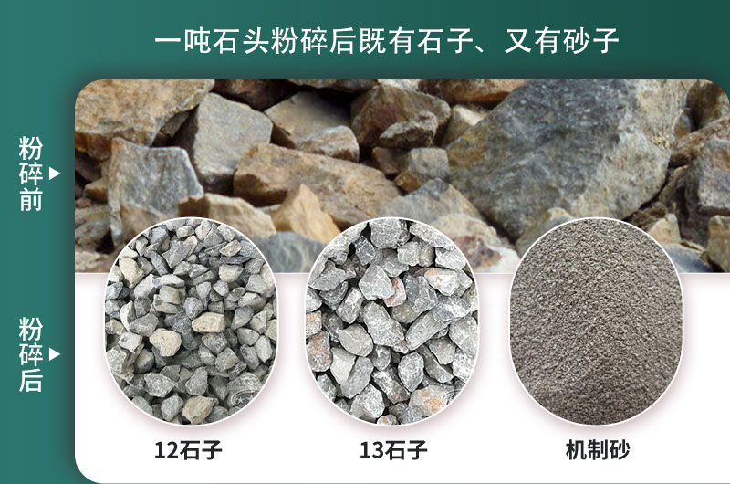 一噸石頭能出多少噸石子，石子破碎設(shè)備有哪些